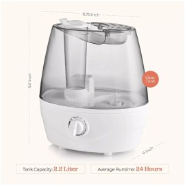 Unbranded Cool Mist Humidifiers for Bedroom - 2.2L Water Tank, Baby, Office, Quiet Ultr...
