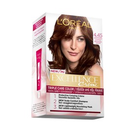 L'Oréal Paris L'Oreal Paris Excellence Creme Triple Care Hair Color - #4.45 Mahogany Copper Brown, Water Permeable [Grey Hair, Hair Color For Home]