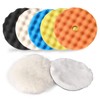 CLOPOMIC 6 Inch polishing Pads, 7PC Car Detailing kit, Foam