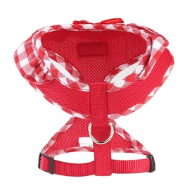 SuperBuddy Upgraded Soft Mesh Dog Harness, Super Breathable Lightweight Pet Harnesses for Puppy Dogs Outdoor Walking, Red Dog Harness -Small