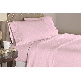 Pointehaven 200WBOWSSSQN Sheet Set, Queen, White Bows