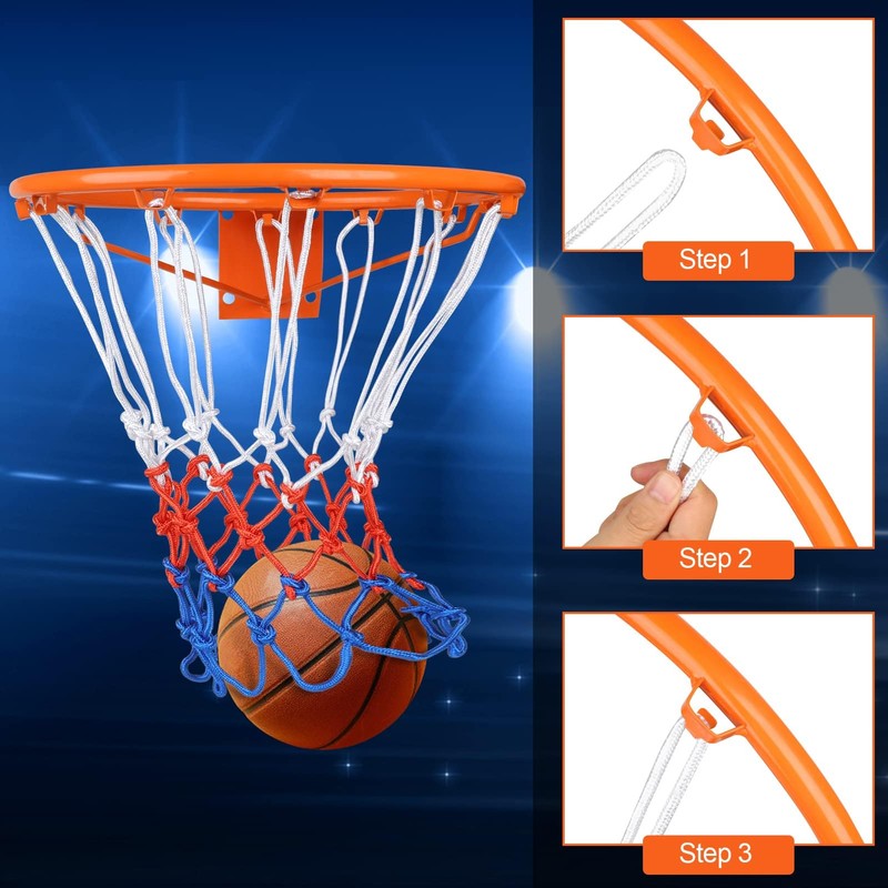Ling-Luo 2 Pack Basketball Net Replacement,Heavy Duty Basketball Nets Outdoor