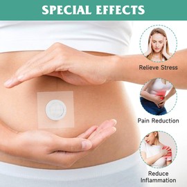 Pilviset 54Pcs Castor Oil Patches for Belly Button, Castor Oil Pack Belly Wrap（Oil are Not Include)