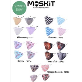 Maskit Face Mask - Washable & Adjustable Maskit Face Masks - Variety Design 1, 50053 - Golden Stars / Style 4