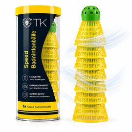 TK Gruppe Timo Klingler 5 x Speed Badminton Shuttlecocks Fast Yellow Badminton Balls for Training & Competition Badminton for Outdoor and Indoor Use