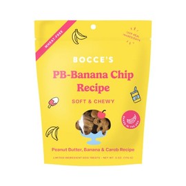 Bocce's Bakery PB Banana Chip + Berry Smoothie Dog Treat Bundle – Natural, Wheat-Free Soft & Chewy Cookies Made with Real Ingredients and Baked in The USA – 2 Pack Bundle