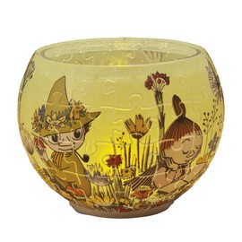 Yanoman 80 Piece Jigsaw Puzzle MOOMIN Fun Flower Garden [Lampshade Puzzle] (2.8 x 3.9 x 3.9 inches (7 x 10 x 10 cm)