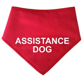 Spoilt Rotten Pets Red S3 Assistance Dog Alert Help Dog Message Bandana (S3 Medium Dogs, Labs, Staffies & Springers)