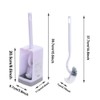 Marbarsse Bathroom Toilet Bowl Brush and Holder, Curved Design Toilet