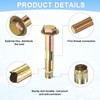 M METERXITY 8個入り六角拡張ボルト M10x70mm カラー亜鉛メッキ鉄鋼製 外六角拡張ボルト 17mmレンチ付き コンクリート/乾式ブロック壁用 防錆メタルボルト
