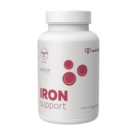 nutriADN  IRON SUPPORT - Hierro Suplemento 90 Dósis (3 Meses) (20 mg)  Vitamina C (300 mg)  Lipofer - Alta Absorcion, Aumenta la energía              