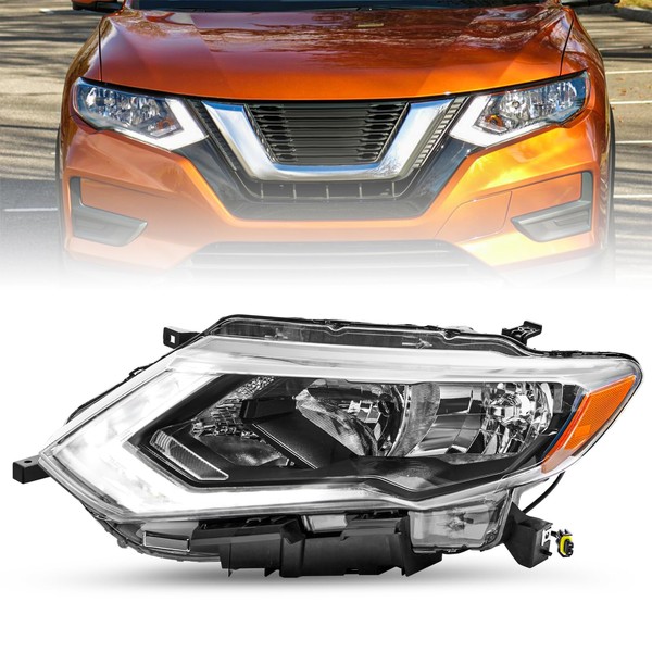 JSBOYAT Headlight Assembly Compatible with 2017-2019 Nissan Rogue S/SL/SV OE
