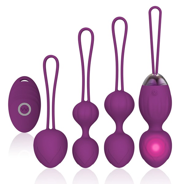 2 en 1 Poids et massages d’exercice Kegel Balls Ben Wa Balls Kegel Balls Débutants et resserrement - Médecin recommandé pour le contrôle de la vessie et les exercices sur le plancher pelvien (violet)