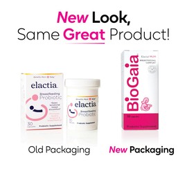 BioGaia Elactia Breastfeeding Probiotic | Lactation Supplements | Newborn Essentials and Probiotics for Both Mom & Baby | Daily Supplement for Healthy Lactation | 30 Count | Breastfeed Happy