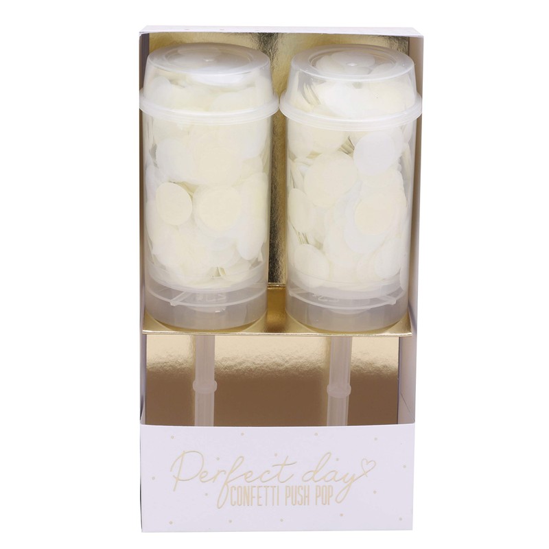 Toyland® Confetti Push Pops - Pack of 2 - Wedding/Birthdays/Christmas