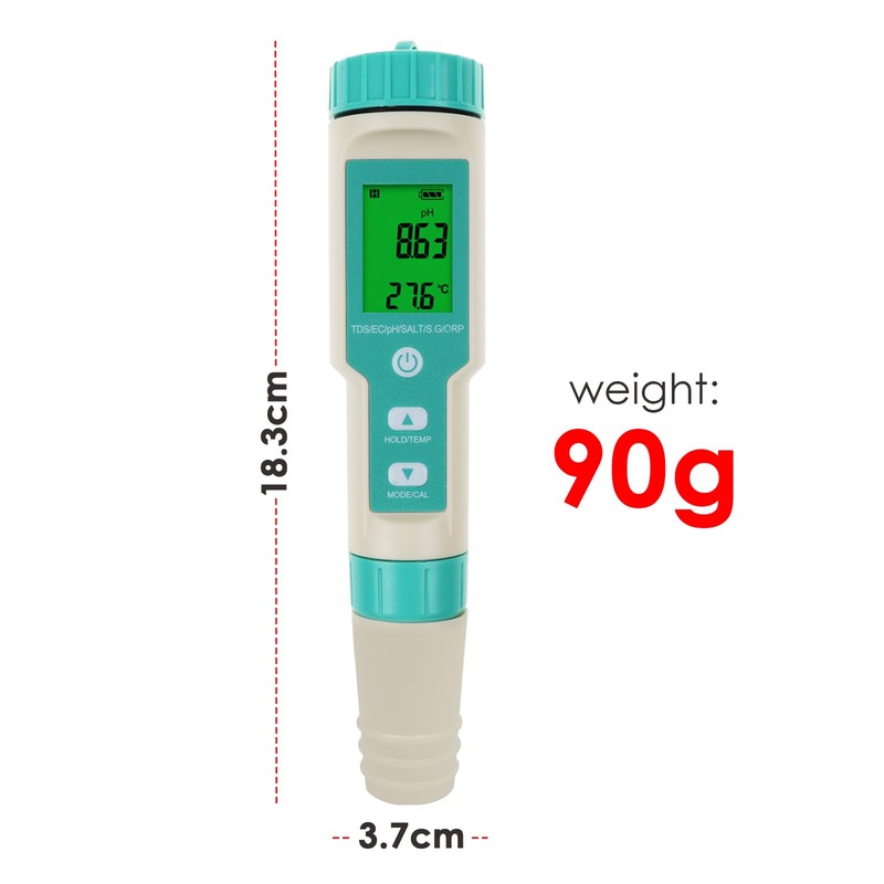 DANOPLUS 7 in 1 Water Quality Tester, Multifunctional pH TDS