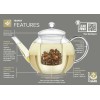 Teabloom Glass Teapot with Infuser and 2 Blooming Teas Stovetop