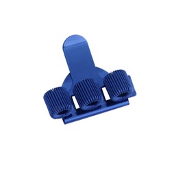 Simpleelove Coloured Three-Hole Metal Pen Holder with Pocket Clip Ideal for Nurses and Doctors (Blue)