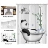 ASDCXZ Funny Shower Curtain, 180 x 200 cm, Panda Takes