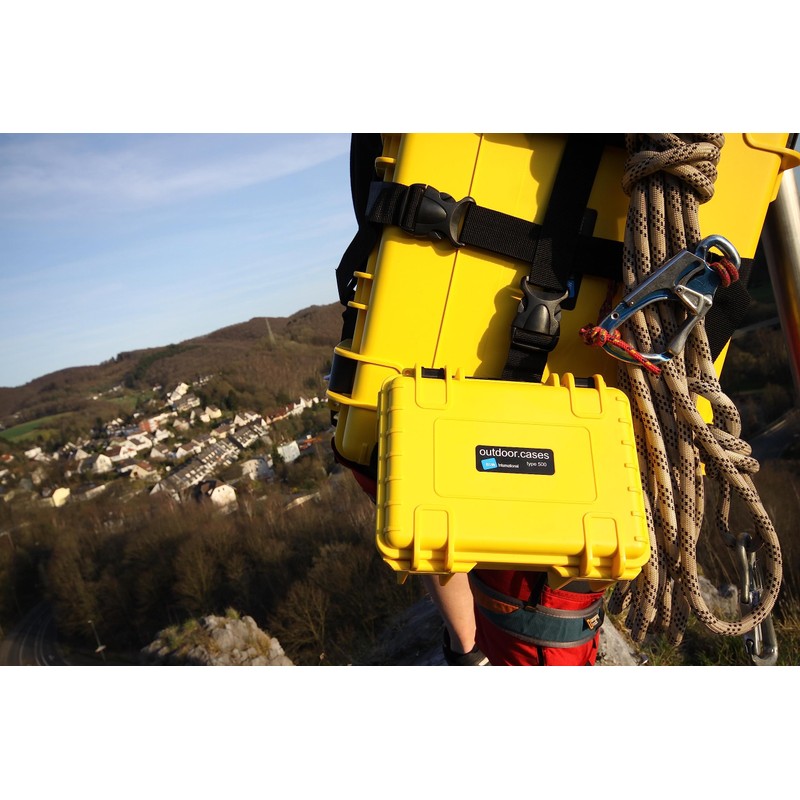 B&W Type 500 Outdoor Transport Case Yellow with Cube Foam,
