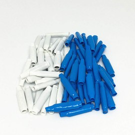 Wire B Connector Filled Wet B Wire Gel Telephone Alarm Wire Crimp Beanies Splices for Low Voltage, Wet Blue + Dry White (100 PCS + 100 PCS)