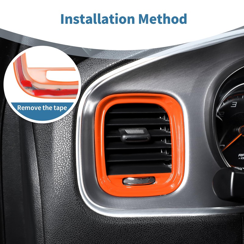 PDKLIN for Charger Dashboard Side Air Vent Cover Trim Fit