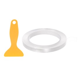 HARFINGTON Caulk Strip Tape Clear 0.4"x33Ft Waterproof Sealing Tape with Sealing Tool for Kitchen Cooktop Sink Bathtub Shower Toilet