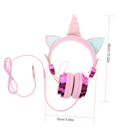 SEWACC Boy Girl Over Ear Headphones with Mic Volume for Hearing for Laptop Computer Tablet and Smartphone Use Cute Design for Boy Girl
