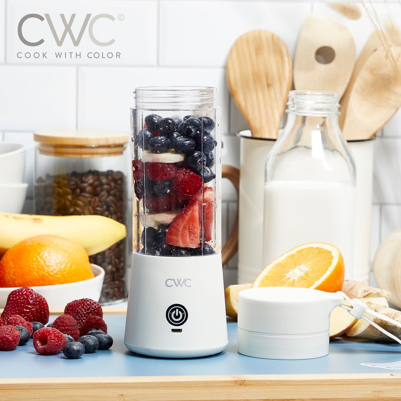 COOK WITH COLOR Mini Portable Blender - 250W Power, 12oz
