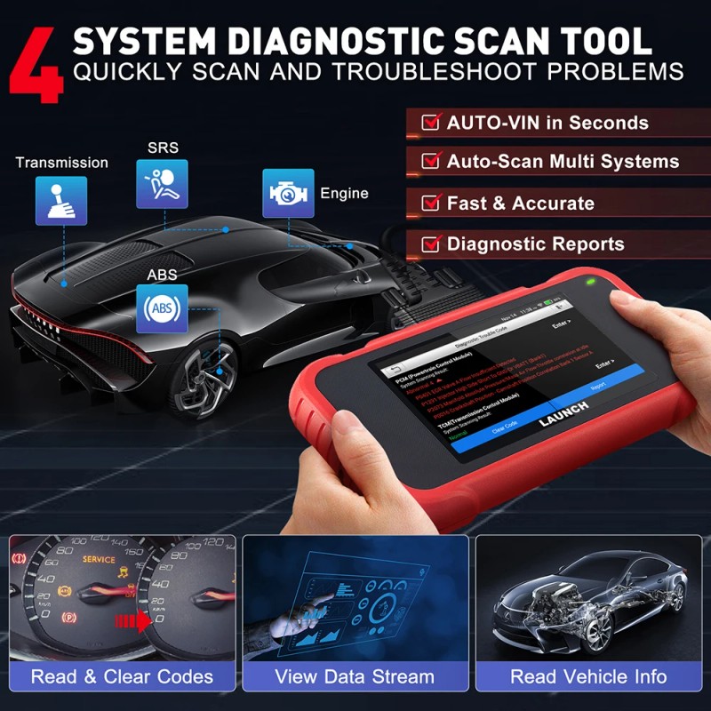 USA EU Warehouse LAUNCH CRP123E V2.0 Car Diagnostic Scanner Obd2