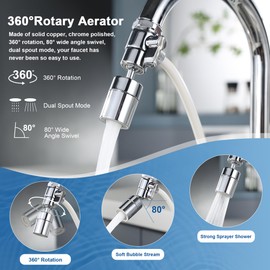 LCF Diverter with Swivel Aerator | Designed for LCF Countertop Water Filter | Compatible with WD-CTF-01, WD-CTF-02, OM-CF01 Stainless Steel Water Filters