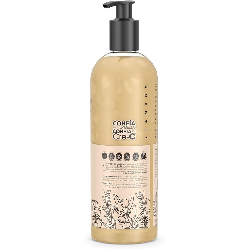 Shampoo Cre-C Bio Protección 1L Fortalece, Protege y Revitaliza el