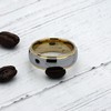 100S JEWELRY - Anillos de tungsteno personalizados grabados para hombres