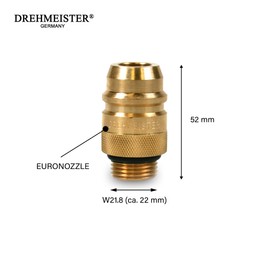 Drehmeister Euronozzle Tank Adapter W21.8 (approx. 22 mm) - Adapter for LPG Cars - LPG Adapter for Car Gas
