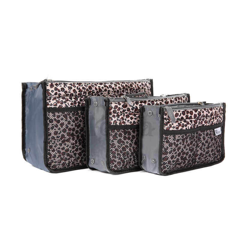 Periea Chelsy Handbag Organizer Insert (Gold Leopard, Medium)