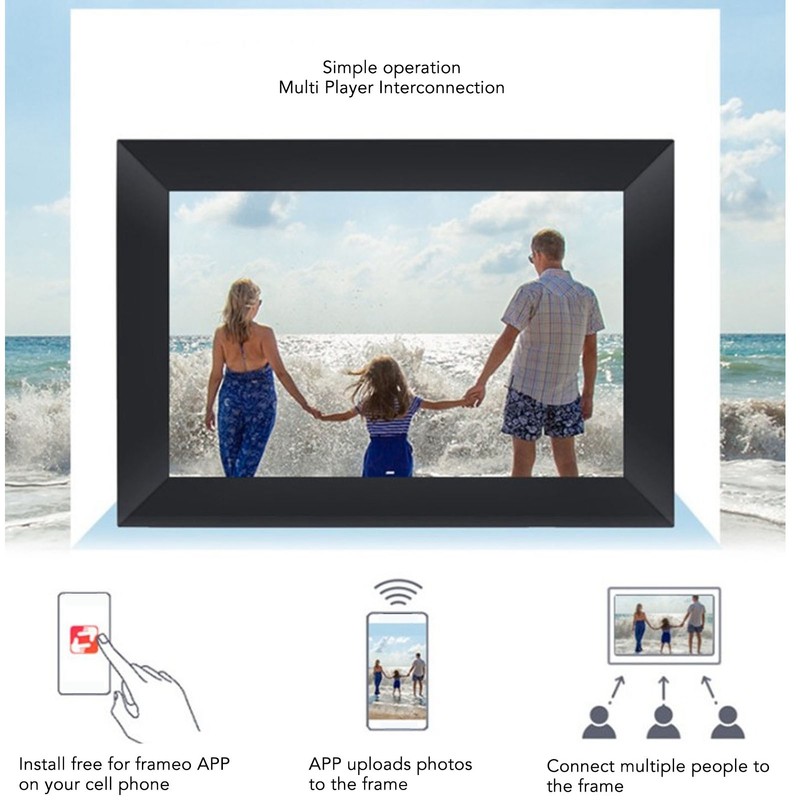 8 Inch Digital Photo Frame Multifunction WiFi IPS HD Touch