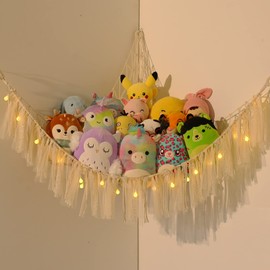 Toy Storage Cuddly Toy Storage Net Hanging Toy Organiser Children's Room Soft Toy Storage Toy Hammock for Cuddly Toys Teddy Corner Toy Net for Bedroom