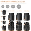 VredHom Patio Umbrella Base with 4 Wheels, 44lbs Round Heavy
