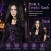 Long Purple Braided Ponytail Wig for Cosplay – Synthetic Clip-On