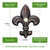 Waterwood Solid Brass Medium Fleur De Lis Doorbell in Oil