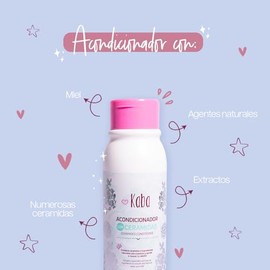 Kaba Acondicionador para Cabello Rizado, Dañado, Maltratado o Deshidratado, con Ceramidas, Repara las puntas abiertas, Controla el Frizz, Sin Sal, Sul