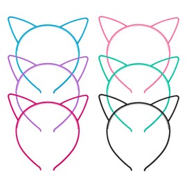 XPEX Pack of 6 Women's Plastic Headbands, Non-Slip Unisex Headbands, Headwear for Women and Girls, Suitable for Sports, Fitness, Daily Makeup and Party