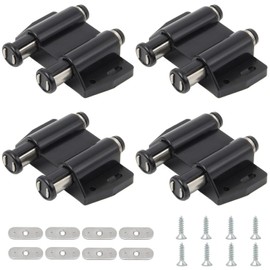 JINJUMEI Set of 4 pressure door openers, magnetic pressure door opener, double magnetic push to open door opener, spring catch, pressure door opener for cabinet doors, bookcases, drawers