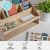 Martha Stewart Weston Wooden Desktop Organizer with Open Lower Storage
