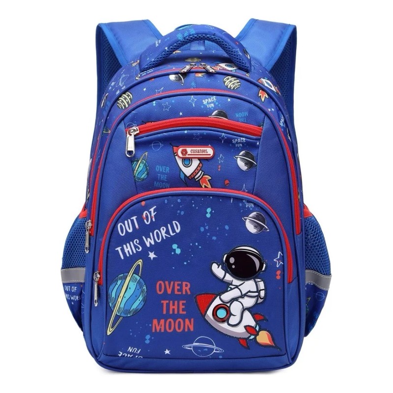 Cusangel Mochila escolar Cusangel 98653 color azul diseño astronauta