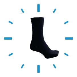 R-e.Inc Deodorizing Socks, Women's, Men's, Kids' Crew Length, Deodorizing, Antibacterial, Strong, Athlete's Foot, Smooth, Kids, Business, Work or School, Students, Sports, Nickel Works, black solid, L