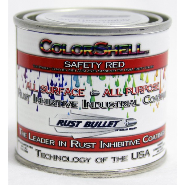 Rust Bullet ColorShell Rust Preventative and Protective Coating, 1/4-Pint, Red