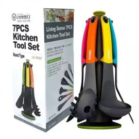 Goldsmile [골드스마일]리빙센스 7종 조리도구 스탠드 선물세트 구정선물 부모님설선물 Goldsmile Living Sense 7-Piece Cooking Utensil Stand Gift Set for Korean New Year and Parent's Day