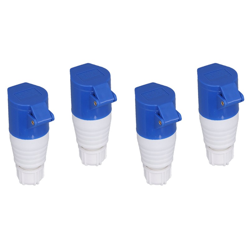 4Pcs 3 Pin Waterproof Industrial Socket Connector IP44 Waterproof Socket