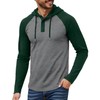 KUYIGO Mens Long Sleeve Hoodies Casual Athletic Workout Color Block